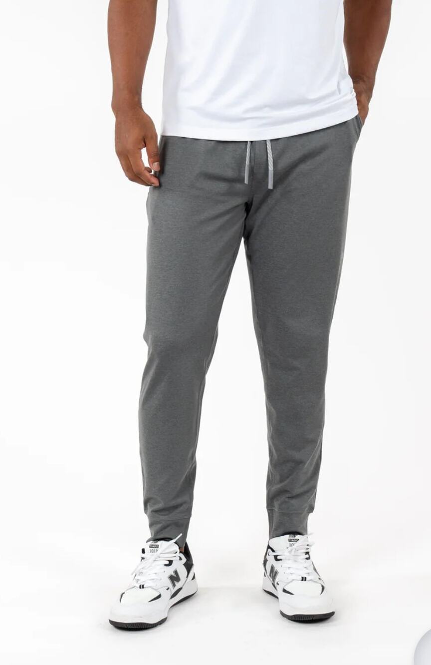 Rhoback Men's Sprint Performance Jogger L Gray Athleisure Sporty Comfort stylish